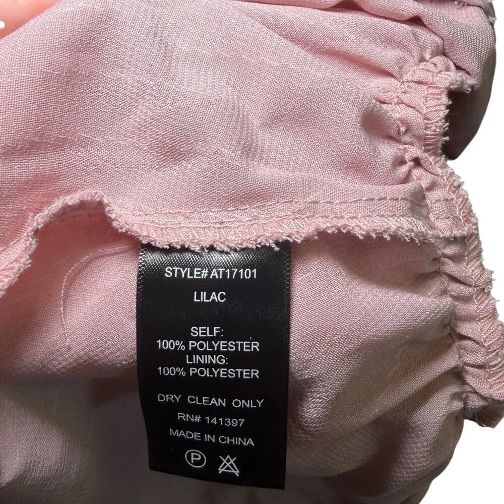 ASTR The Label Lilac Smocked Peplum Top